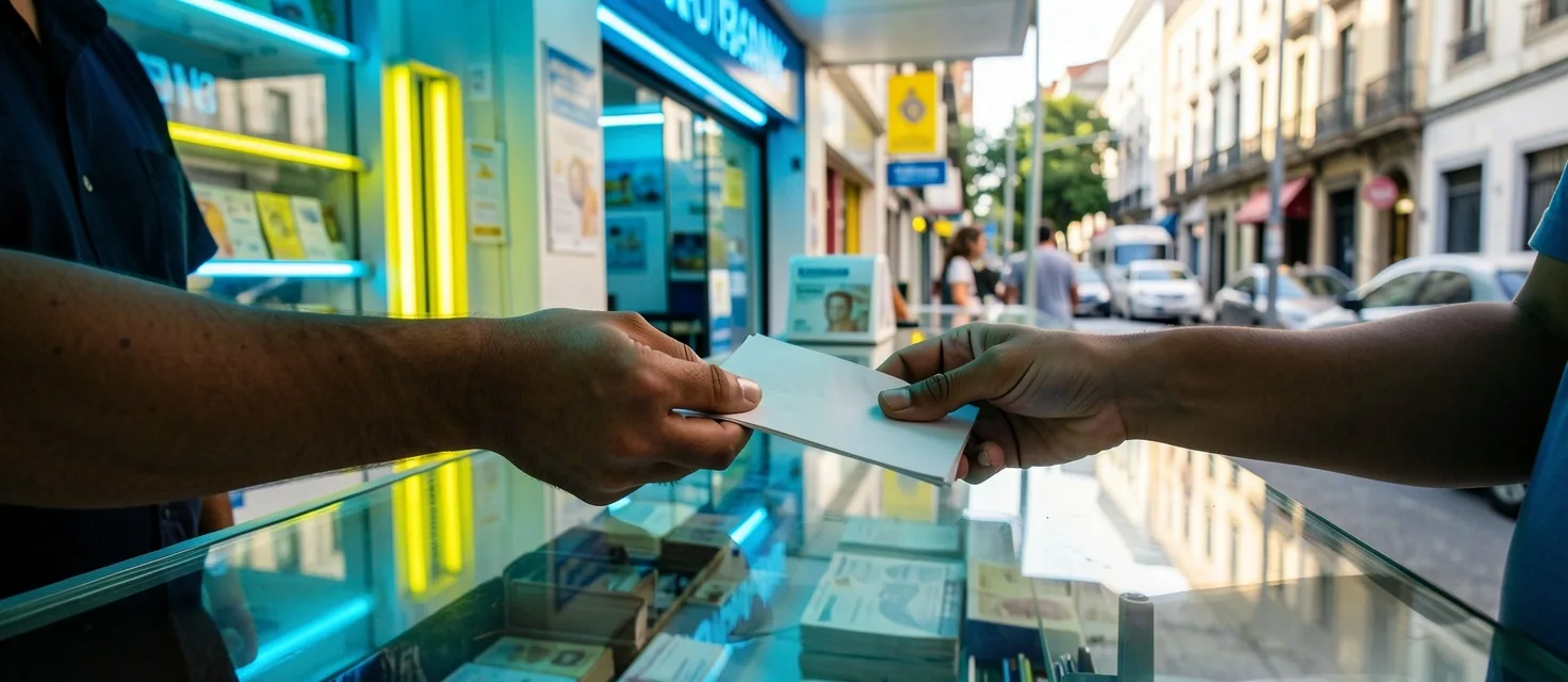 Depósito de efectivo en un comercio de barrio mediante red de cobranza